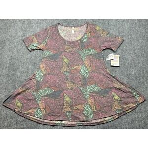 LulaRoe Perfect T-Shirt Womens XS Multicolor Geometric Round Neck Short Sleeve